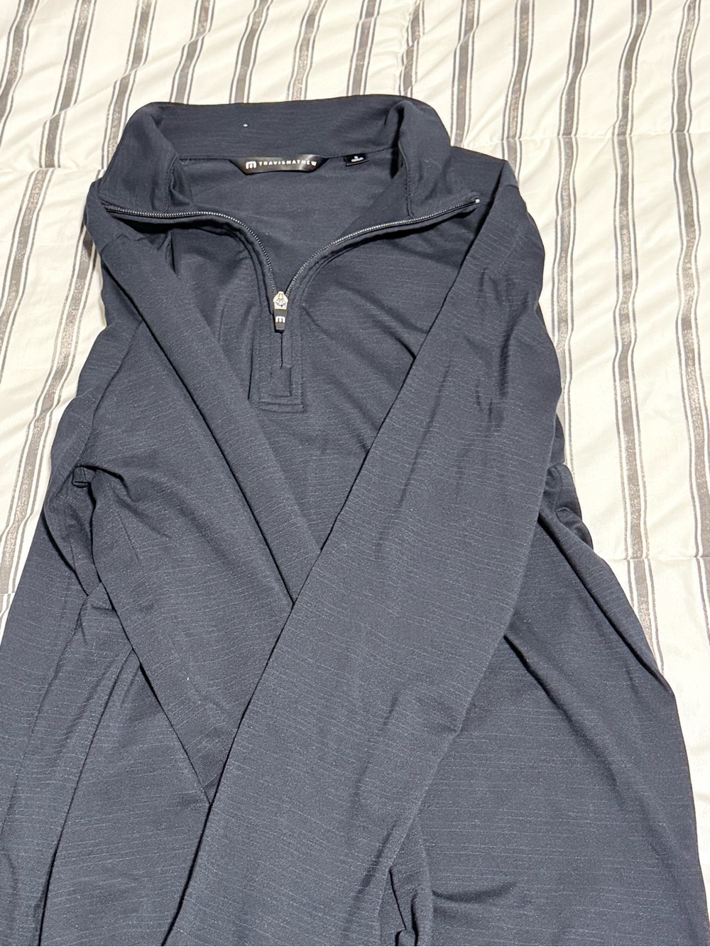 Travis Mathew Men's Navy Quarter-Zip Pullover